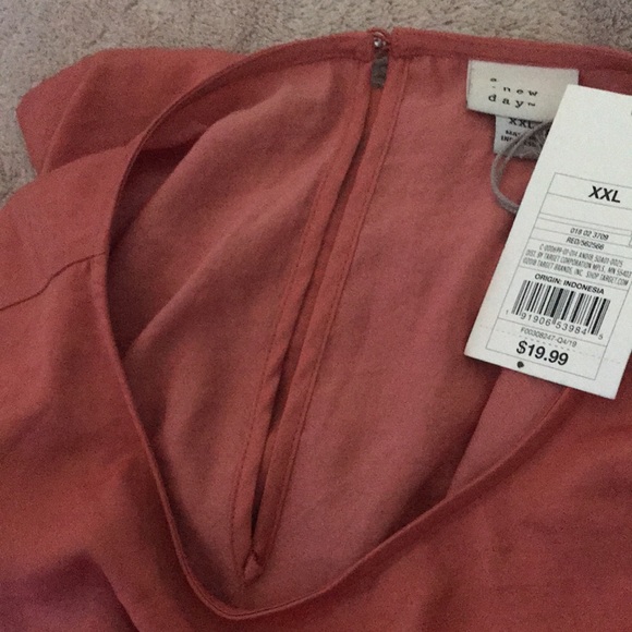 A New Day XXL peach top short sleeved New - Picture 4 of 5
